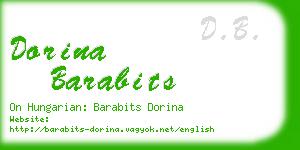 dorina barabits business card